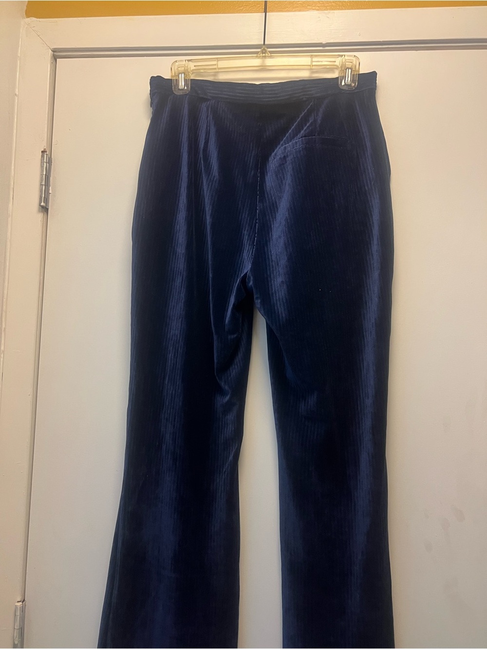 Navy Velvet Boot Cut Pants
